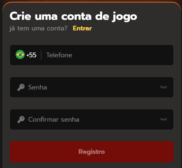 Formulário de Registro JOGO258